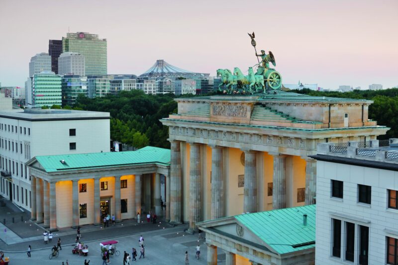 A view of Pariser Platz and Brandenburg Gate