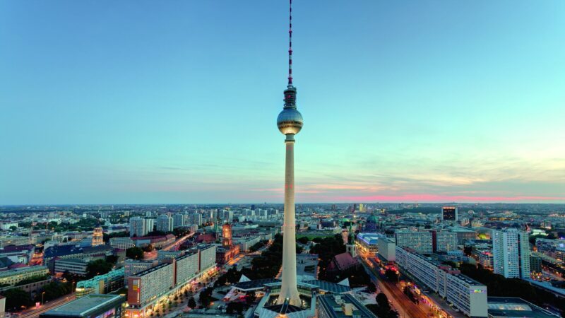 Panorama of Berlin with a TV tower