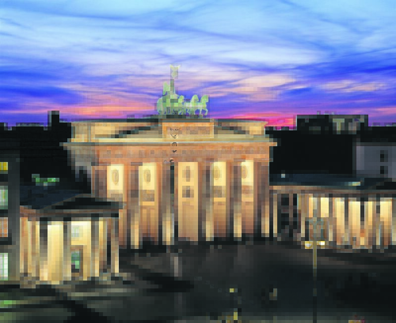 A view of Brandenburg Gate at Night